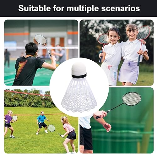 Badminton Feather Shuttlecocks - 6pcs Shuttlecocks für Badminton, langlebige und stabile Shuttlecocks | Übungsversorgungen für Männer, Frauen, Jugendliche, Ausbildungsausrüstung für Badminton -Spieler