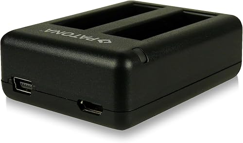 PATONA Dual Ladegerät für AHBBP-401 Akkus Kompatibel mit GoPro Hero 4