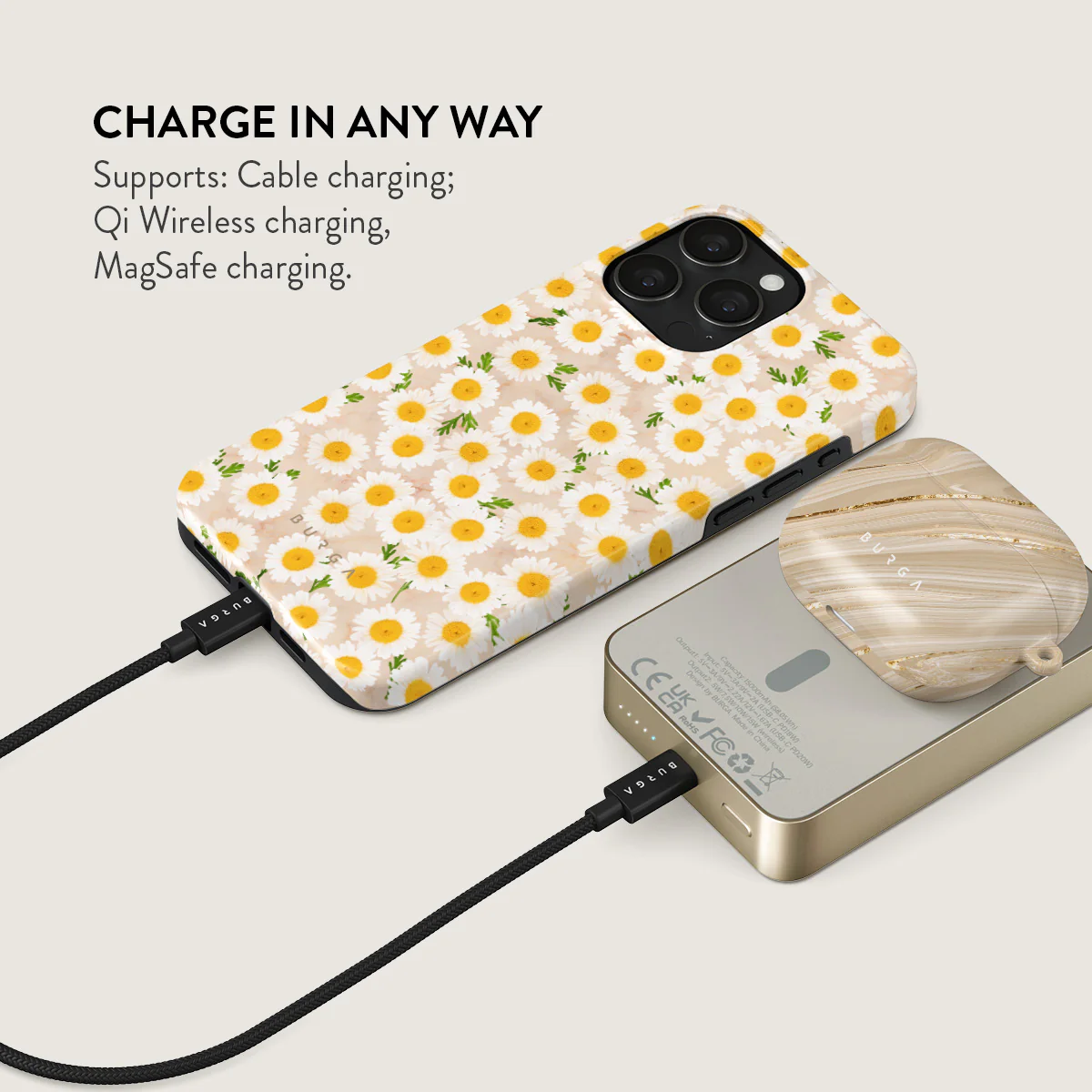 Pure Bliss - Daisy Magnetic Power Bank