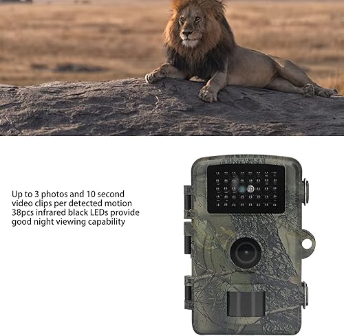 Fafeicy Wildlife Game Camera 16MP Jagd Trail Kamera IP66 Track Cam mit Nachtsicht und Bewegung für Wildtierbeobachtung Aktiviert