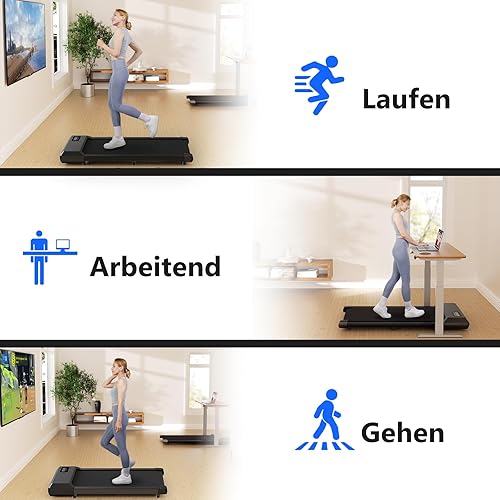 Superun Walking Pad 136KG - Laufband für Zuhause und Büro - Laufband Schreibtisch mit APP, LCD Display und Bluetooth - Mini Laufband Unter dem Schreibtisch