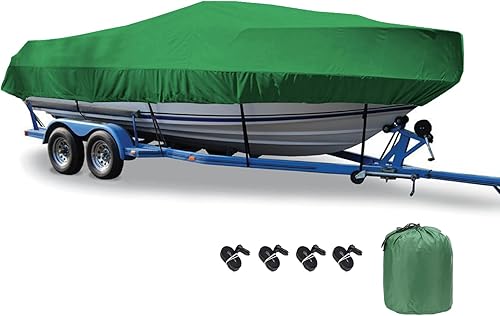 LDIW Persenning Bootspersenning 420D Wasserdicht Bootsabdeckung Staub Schutz Bootsplane, für Yacht Schnellboot Runabout Fisch-Ski,Grau,21~24FT: 732X300cm