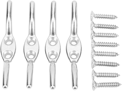 2 x Fahnenmast-Stollenhaken, Edelstahl-Seil-Befestigungshaken für Fahnenmast, kleine Boote