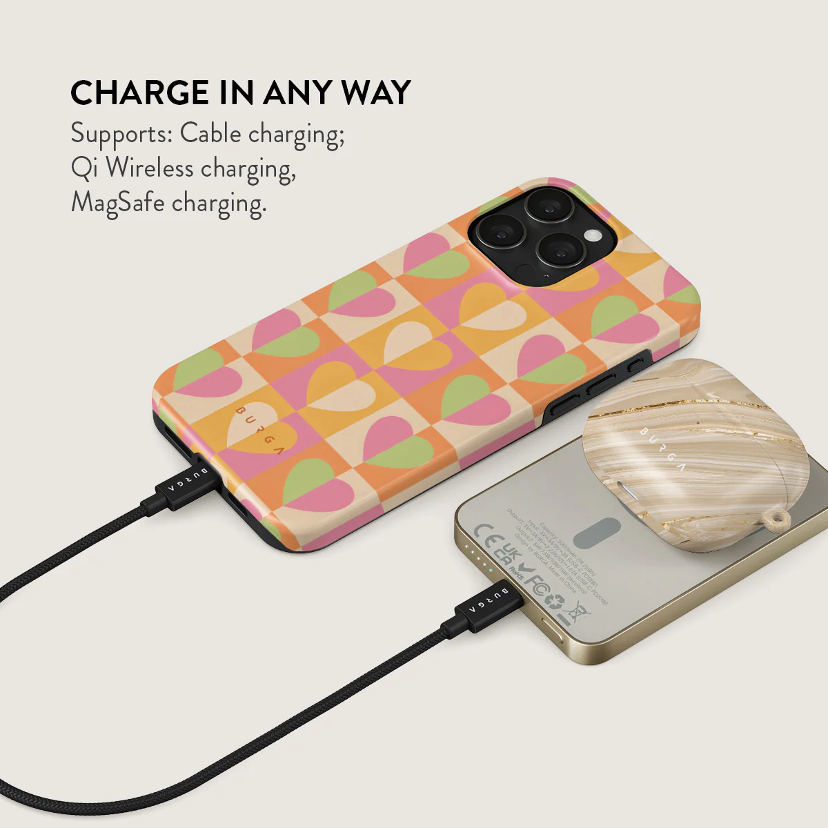 Summer Love - Heart Magnetic Power Bank