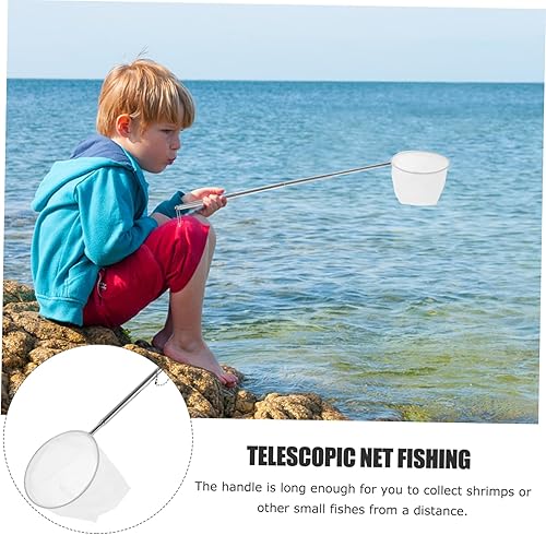 NAMOARLY Teleskopisches Aquarium Fischnetze Mit Feinem Netz Edelstahl Kescher Für Kleine Aquarien Ausziehbarer Griff Für Einfaches Fangen Und Reinigen Von Fischen Und Garnelen