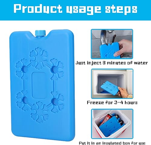 PcvGef 6 Kühlakkus, Kühlakkus für Kühltasche und Kühlbox, Wiederverwendbare Ice Packs für Outdoor-Aktivitäten, Büro und Camping