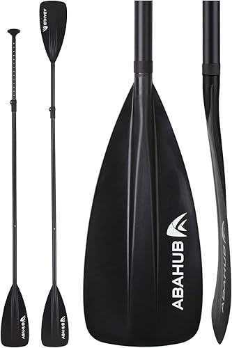 Abahub 2 in 1 Sup Kajak Paddel Aluminium Einstellbares Stand Up Paddle für Paddleboard, Aluminiumlegierung PU-beschichtete Schaft Kunststoff Nylon Klinge