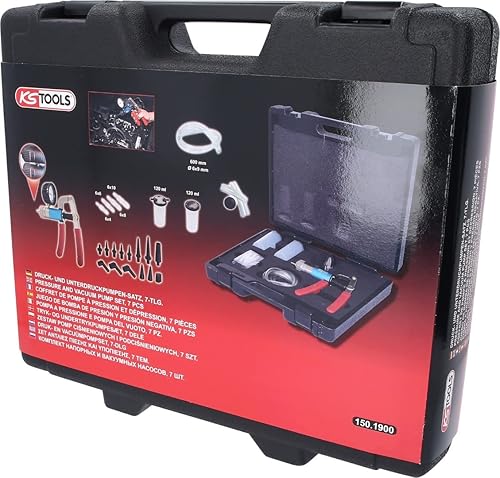 KS Tools 150.1900 KFZ Druck- und Unterdruckpumpen-Satz, 7-tlg., 7pcs