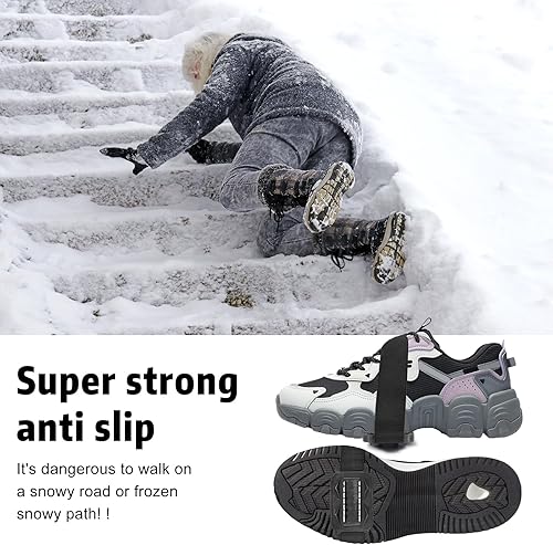 4 Stück Anti Rutsch Schuhspikes,Walking Winter Rutsch Schuhspikes,Spikes für Schuhe Schuhkrallen Spikes,Sohle Wandern Rutsch Schuhspikes,für Wandern Trail Running Trekking Winter Outdoor