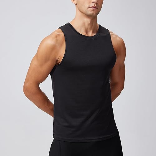 Ruowuhen Herren Tanktop Ärmellos Funktionsshirt Schnelltrocknende Tank Tops für Sport Laufen Fitness Basketball