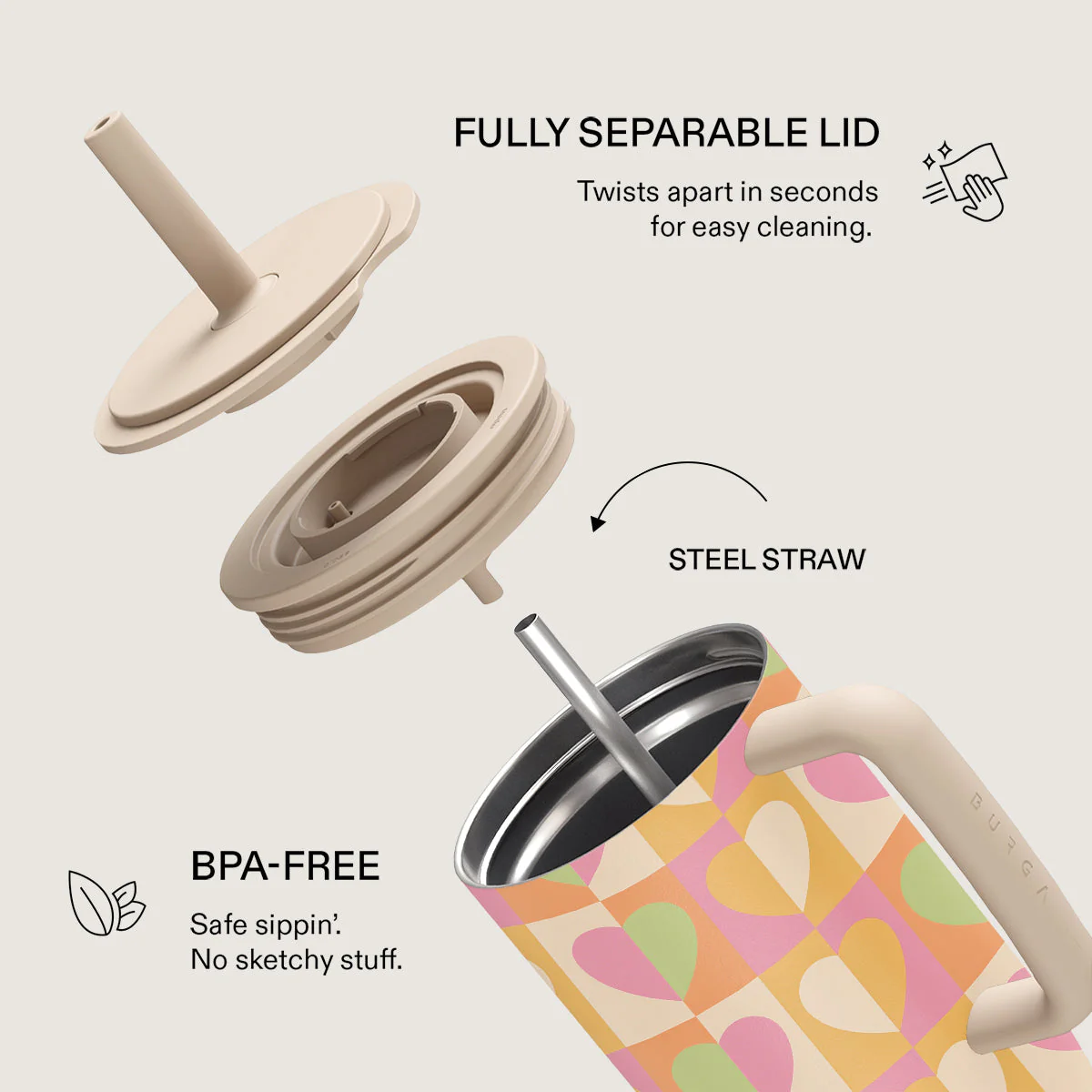 Summer Love - Heart All Day Leakproof Tumbler