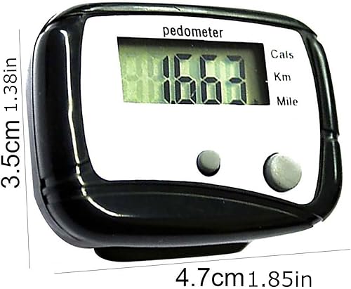 Gehen auf dem Kalorienstufenschalter, digitales LCD-Display, Gehdistanz, leicht, leicht, Clip-On-Schrittbetrieb für Männer, Frauen, Erwachsene für Kinder, PE
