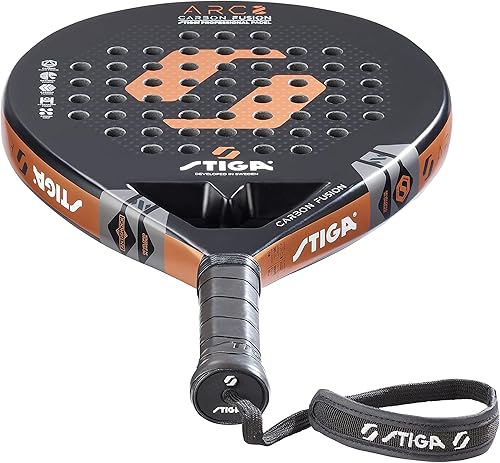 STIGA Padelschläger ARC 2, Padelschläger mit großzügiger Schlagfläche - Schwarz/Chrom