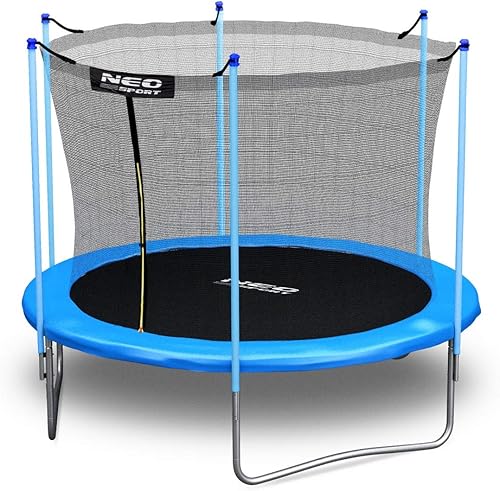 Trampolin 183 cm 6 ft mit Sicherheitsnetz Innennetz und Einstiegsleiter Neo-Sport PRO Gartentrampolin