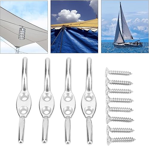 2 x Fahnenmast-Stollenhaken, Edelstahl-Seil-Befestigungshaken für Fahnenmast, kleine Boote