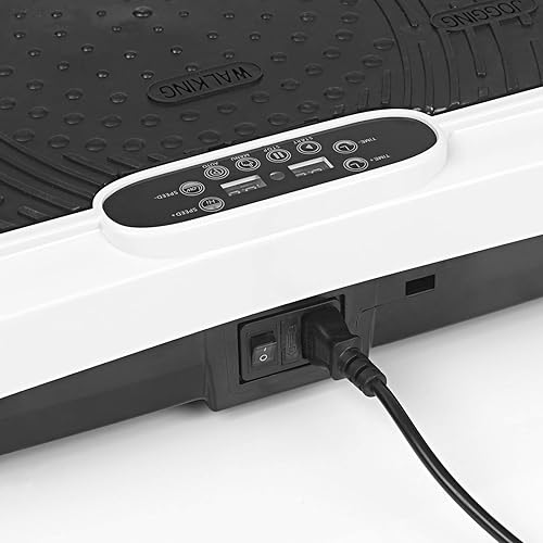 VITALmaxx Vibrationsplatte Basic | 99 Vibrationsstufen individuell einstellbar, 3 verschiedenen Vibrationszonen | rutschfeste Standfläche [10 Trainingsprogramme, Expanderbänder]