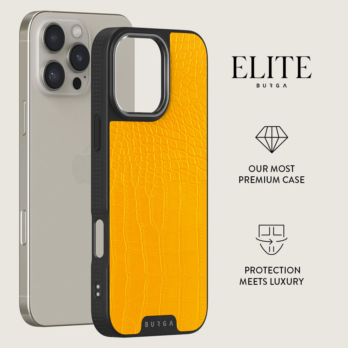 Canary Yellow - Snake Skin iPhone 16 Pro Max Case