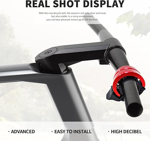 Sternstunde Fahrradklingel - Laute Aluminiumlegierung O-Design für Rennrad und Mountainbike, Zubehör für Lenker von 22 bis 24 mm