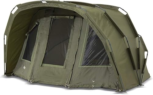 Lucx® Bivvy + Winterskin 'Tiger' 1-2 - 3 Mann Angelzelt + Überwurf - Karpfenzelt - Carp Dome with Overwrap 2 or 3 Man Carp Fishing Tent