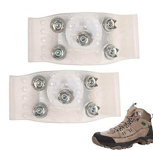 Zubehors Schneespikes für Schuhe, Eisgreifer für Schuhe - 1 Paar robuste Eisstollen mit mittlerer Sohle | rutschfeste Schnee-Traktionsklampen, Bergsteiger-Eisgriffe mit 5 Spikes zum, Wandern