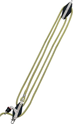 Sprenger Großschot-Talje 12 mm Seilzug I S-Block Gleitlager, Schotklemme – 20 Meter Schot I UV-beständiger Kunststoff und rostfreier Edelstahl I mit wiederverschließbar Aufbewahrungstasche