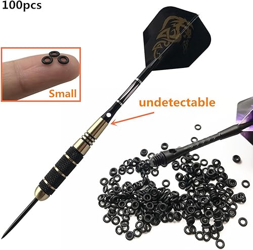 DartGummi O Ringe - 100 Stück Gummiringe Für Darts | O Ringe Für Darts | Anti Rutsch O Ringe | Dart Federringe | Darts Shaftrings | O Ringe Für DartSchaft | Verschleißfeste Dartpfeile Zubehö