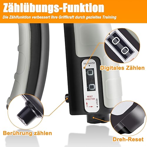 UNILECON Handtrainer Unterarmtrainer Griffkraft Trainer - Einstellbarer Widerstand 5-60kg Hand Trainer,Rutschfester Griff und Ergonomisches Design,Fingertrainer für Sportler