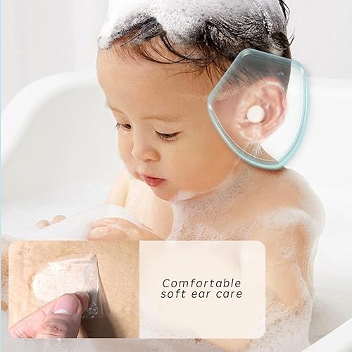 100 Stück Ohrenschutz Schwimmen Kinder,Wasserdicht Ohr Patches, Ohrstöpsel Kinder Wasserdicht mit Saugfähiger Mitte Transparent und Effizient Wasserdicht, Ohrenstöpsel Wasser Schwimmen Surfen