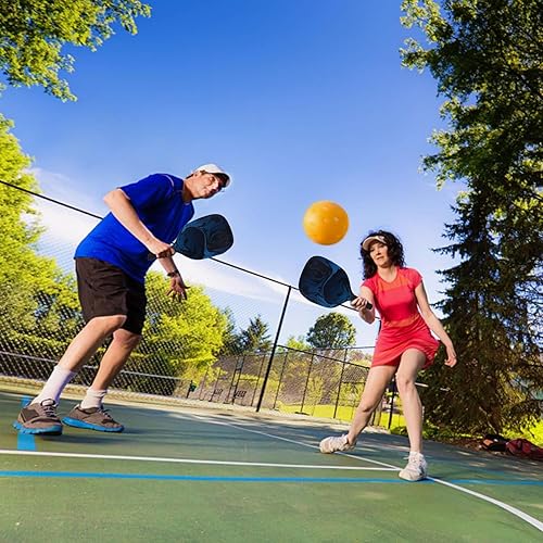 JAOGAUS Pickleball-Set: 2 Schläger Mit 6 Bällen Und Tragbarer Tasche, Padelschläger Für Drinnen Und Draußen, Für Männer Und Frauen