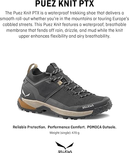 Salewa Herren Puez 2 Knit Powertex Schuhe - Wasserdichter Trailschuh zum Wandern & Trekking