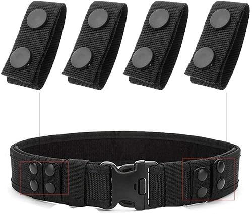 Duty Belt Keeper, Taktischer Nylon Gürtelhalter,Gürtel Keeper mit Doppelten Druckknöpfen für 2-2,25' Gürtel