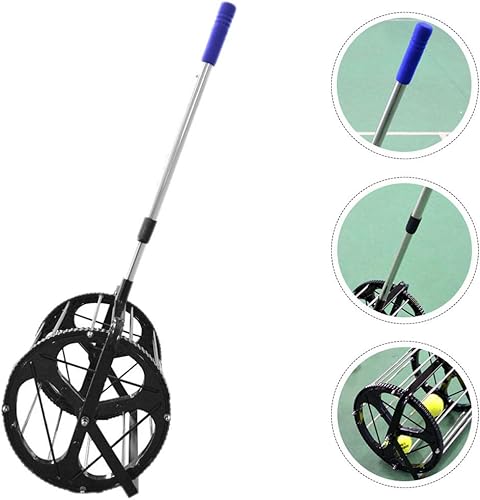 BESPORTBLE Tennisball Pickup Verstellbare Tennisbälle Empfänger Mäher Sammler Trichter mit Griff Halten 55 Tennisbälle für Die Turnschule