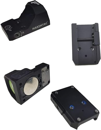 Maximtac Mini Reflexvisier/Red-Dot 2 mit 8 Lichtstufen + Nachtmodus Rotpunktvisier für Kurzwaffen, Langwaffen, Großkaliber geeignet