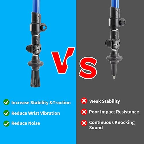 Nordic Walking Stöcke Gummipuffer, 12 Stück wanderstöcke gummipuffer, Schwarz gehstock gummipuffer, gummipuffer urchmesser von 10-11mm, trekkingstöcke ersatzteile für Asphalt, Kies, Berge, Wandern