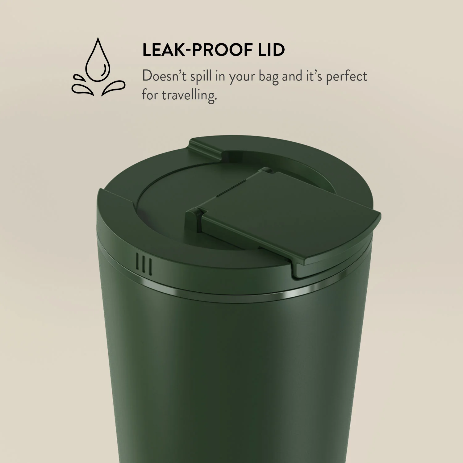 Forest Green - Khaki Travel Mug