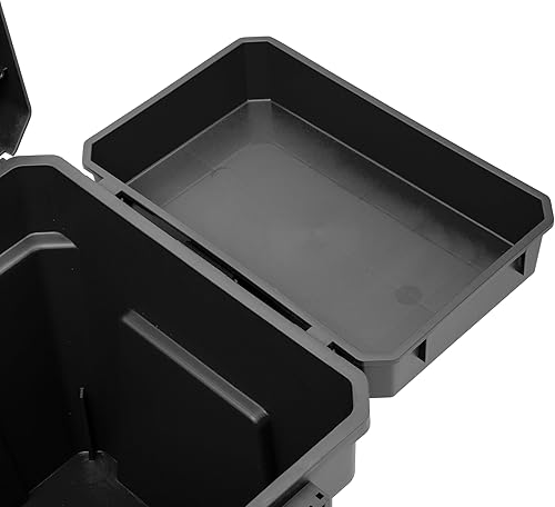 Shakespeare-Sitzkiste – stark wasserabweisend, große Aufbewahrungsmöglichkeit für Tackle – Doppelverriegelung, extra tiefer Deckel – für Salz- und Süßwasser