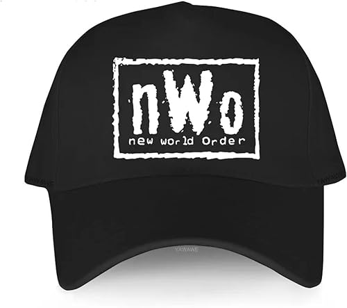 NWO New World Order Baseball Cap Sommer Lässiger Verstellbarer Unisex-Erwachsene Cap Sommermode Hut Schwarz