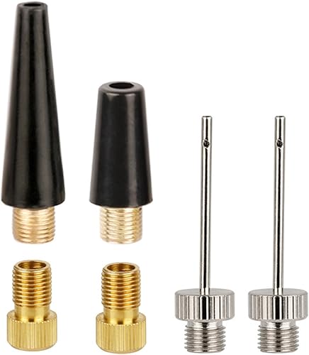 RETUOLWAG Kugelpumpen-Nadel-Set, Fahrradreifenventile, Adapter, Nadeldüsen-Adapter, Fahrradreifenfüller, Luftpumpen, Nadeladapter, Werkzeug