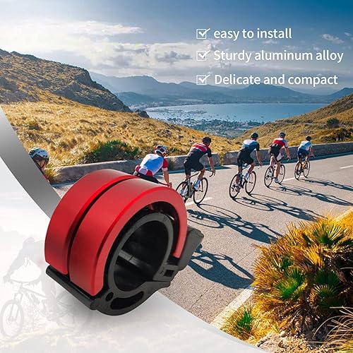 Sternstunde Fahrradklingel - Laute Aluminiumlegierung O-Design für Rennrad und Mountainbike, Zubehör für Lenker von 22 bis 24 mm