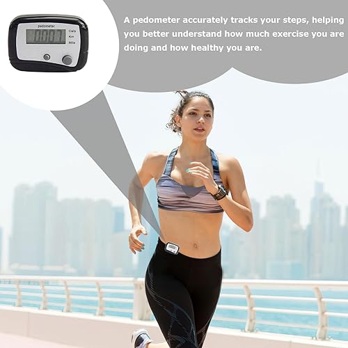 Gehen auf dem Kalorienstufenschalter, digitales LCD-Display, Gehdistanz, leicht, leicht, Clip-On-Schrittbetrieb für Männer, Frauen, Erwachsene für Kinder, PE