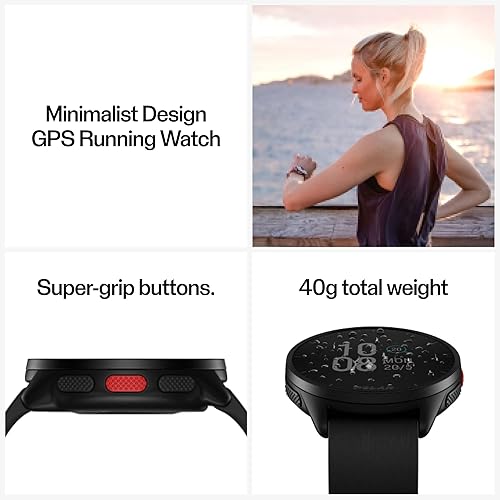 Polar Pacer Pro - Professionelle GPS-Laufuhr - ultraleichtes Design mit griffigen Tasten - Neues Trainingsprogramm & Erholungsfunktionen - Pulsmesser - Verbesserter Anzeigekontrast - Musiksteuerung