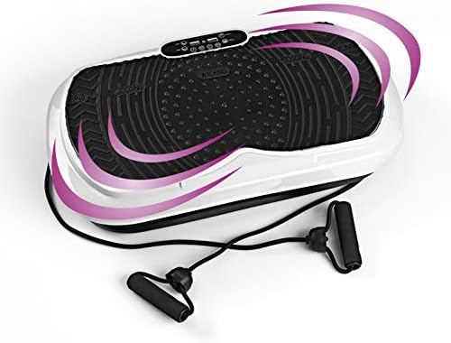 VITALmaxx Vibrationsplatte Basic | 99 Vibrationsstufen individuell einstellbar, 3 verschiedenen Vibrationszonen | rutschfeste Standfläche [10 Trainingsprogramme, Expanderbänder]