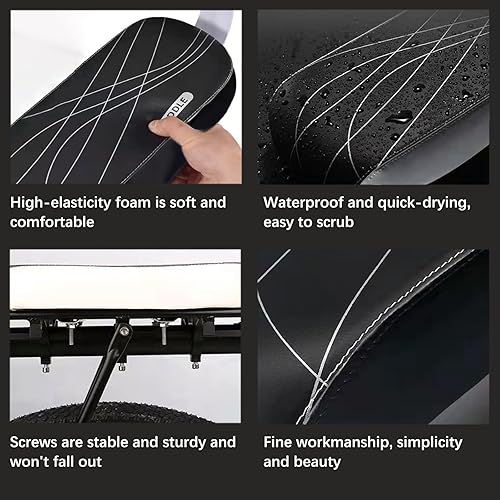 Sicherheits Fahrrad Rücksitz Zubehörsatz mit Rückenlehne, Fahrrad Rücksitz Kissen, Hinteres Sitzkissen Armlehne Fußstütze Set für Mädchen/Jungen/Kinder