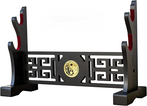 FOXSMZZ Bagua Schwerthalter, japanischer Samt, gepolstert, Katana-Ständer, Samurai-Präsentationsständer, unterstützt alle Tanto-Schwerter (Bagua-1)