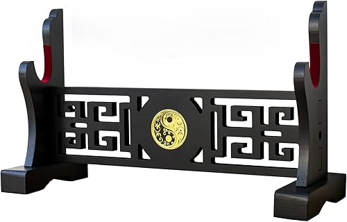 FOXSMZZ Bagua Schwerthalter, japanischer Samt, gepolstert, Katana-Ständer, Samurai-Präsentationsständer, unterstützt alle Tanto-Schwerter (Bagua-1)
