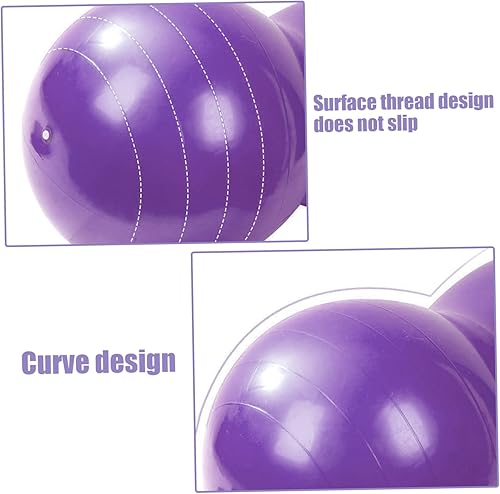 CAKEEYUM Peanut Ball Erdnuss-Gymnastikball mit luftdicken PVC-Erdnussbällen für Kinder, Therapie, Schwangerschaft, tragbarer Yoga-Ball für Zuhause, Fitnessstudio, 88,9 x 45,7 cm