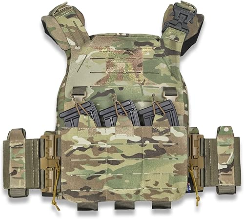 U.T.A Taktische Weste, MOLLE Multifunktions Schnellwechsel Weste für Taktische Zwecke, Weste für Airsoft Kampf im Freien, Plattenträger für Militär Fans Paintball Spiel