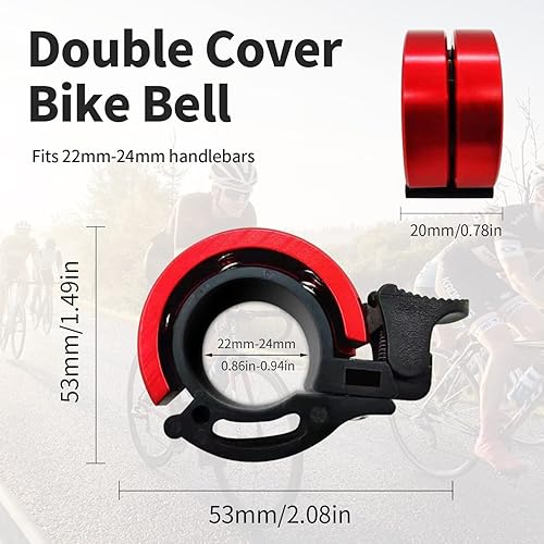 Sternstunde Fahrradklingel - Laute Aluminiumlegierung O-Design für Rennrad und Mountainbike, Zubehör für Lenker von 22 bis 24 mm