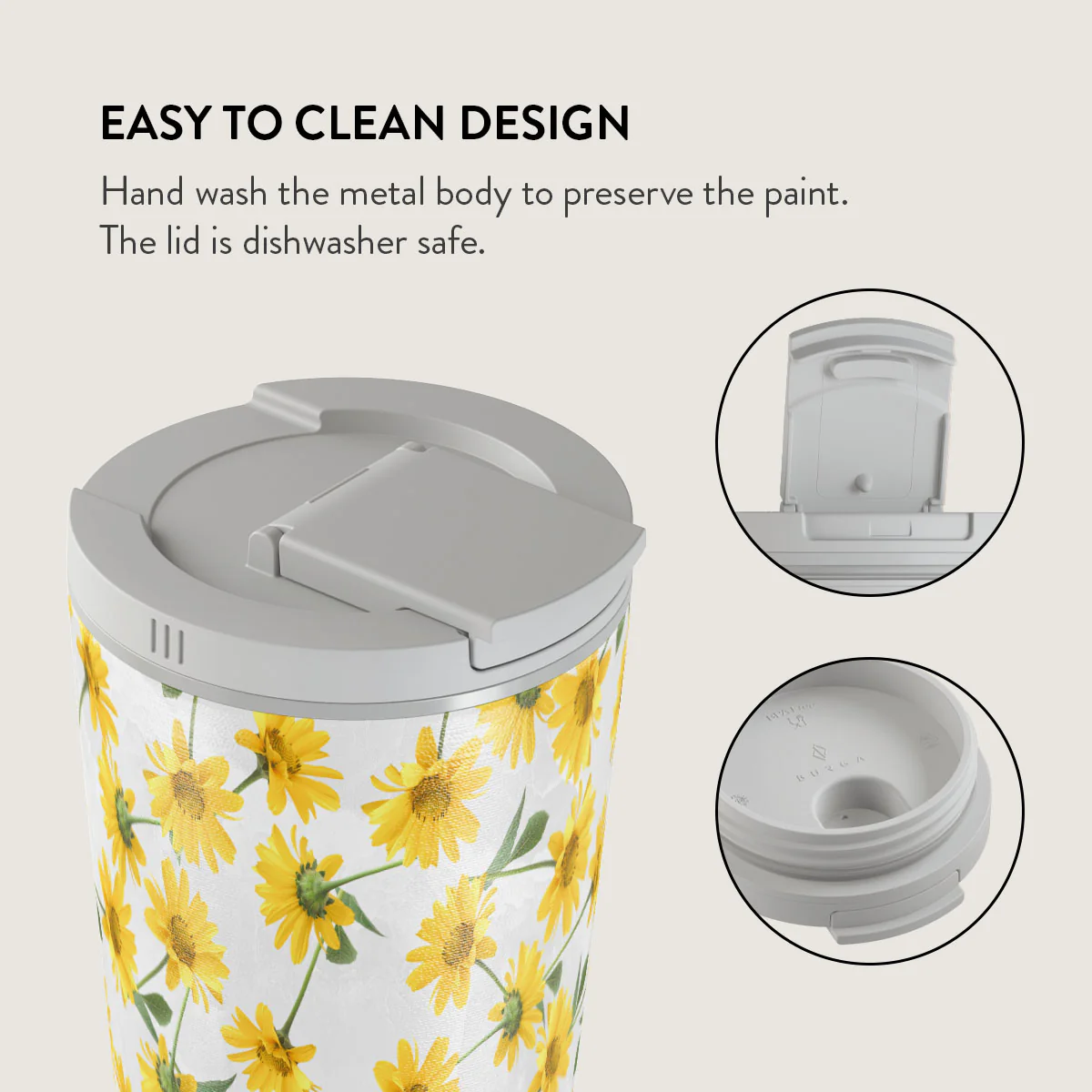 Summer Scent - Yellow Flower Travel Mug