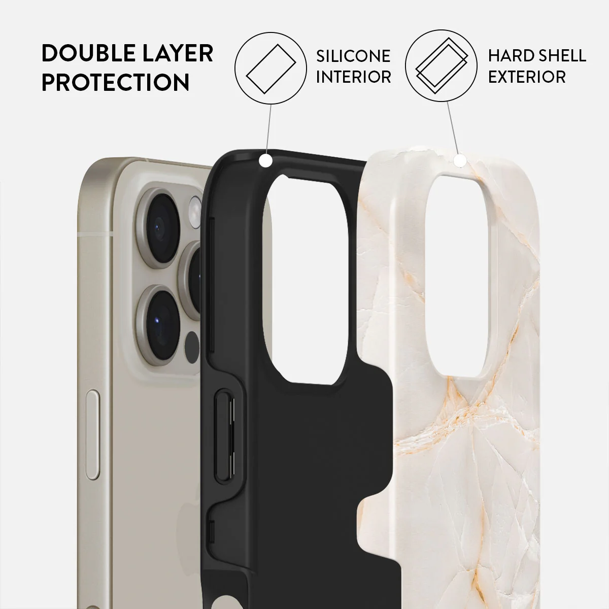 Vanilla Sand - Marble iPhone 16 Pro Max Case